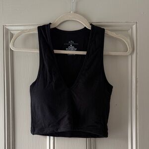 Klassy Network Black V-Neck Crop Top